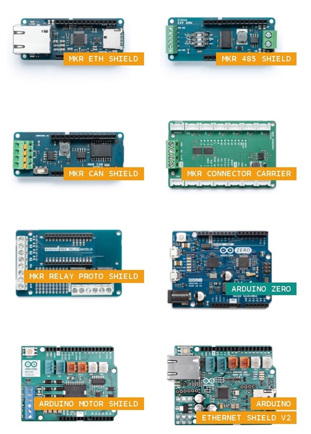 ejemplos de modelos de placas Arduino oficiales